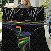 Racing Pride Quilt Racing Rainbow Cyberpunk Style