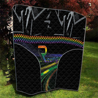 Racing Pride Quilt Racing Rainbow Cyberpunk Style