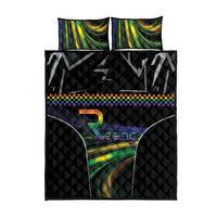 Racing Pride Quilt Bed Set Racing Rainbow Cyberpunk Style