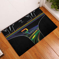 Racing Pride Rubber Doormat Racing Rainbow Cyberpunk Style