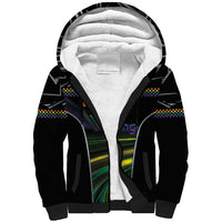 Custom Racing Pride Sherpa Hoodie Racing Rainbow Cyberpunk Style