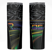 Custom Racing Pride Skinny Tumbler Racing Rainbow Cyberpunk Style