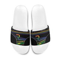 Racing Pride Slide Sandals Racing Rainbow Cyberpunk Style
