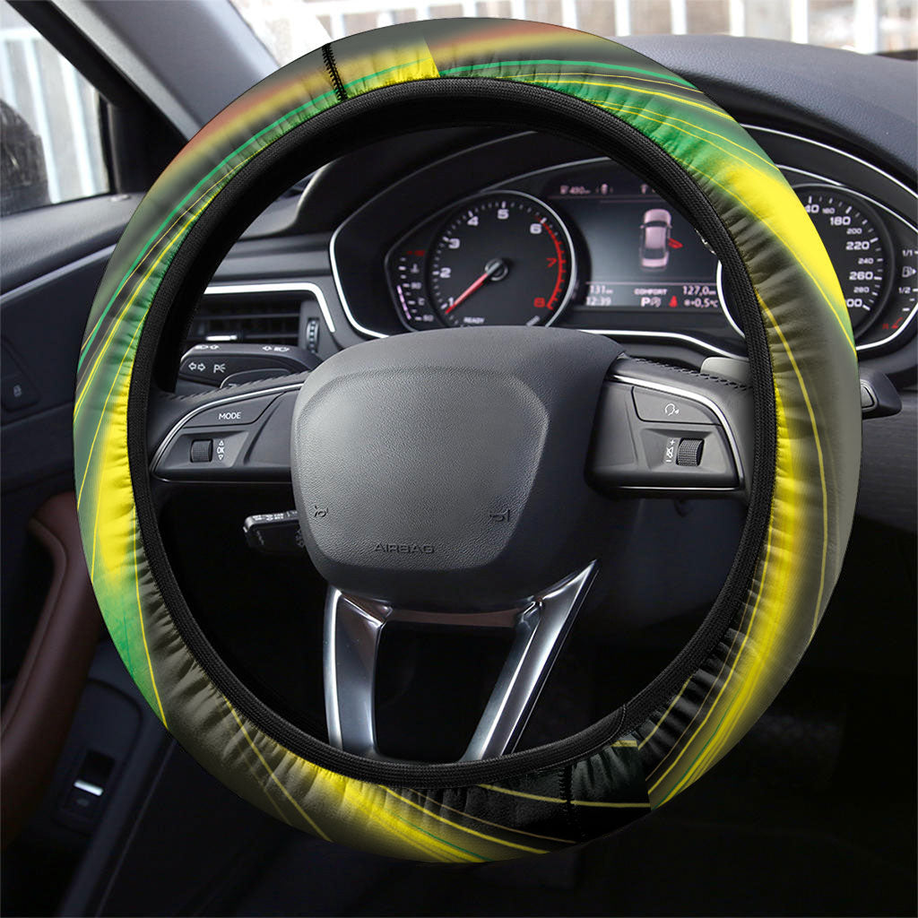 Racing Pride Steering Wheel Cover Racing Rainbow Cyberpunk Style