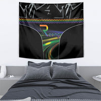 Racing Pride Tapestry Racing Rainbow Cyberpunk Style