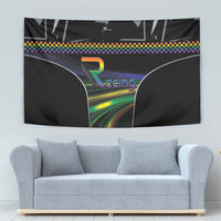 Racing Pride Tapestry Racing Rainbow Cyberpunk Style
