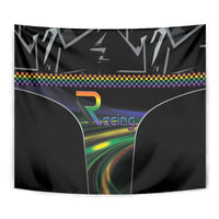Racing Pride Tapestry Racing Rainbow Cyberpunk Style