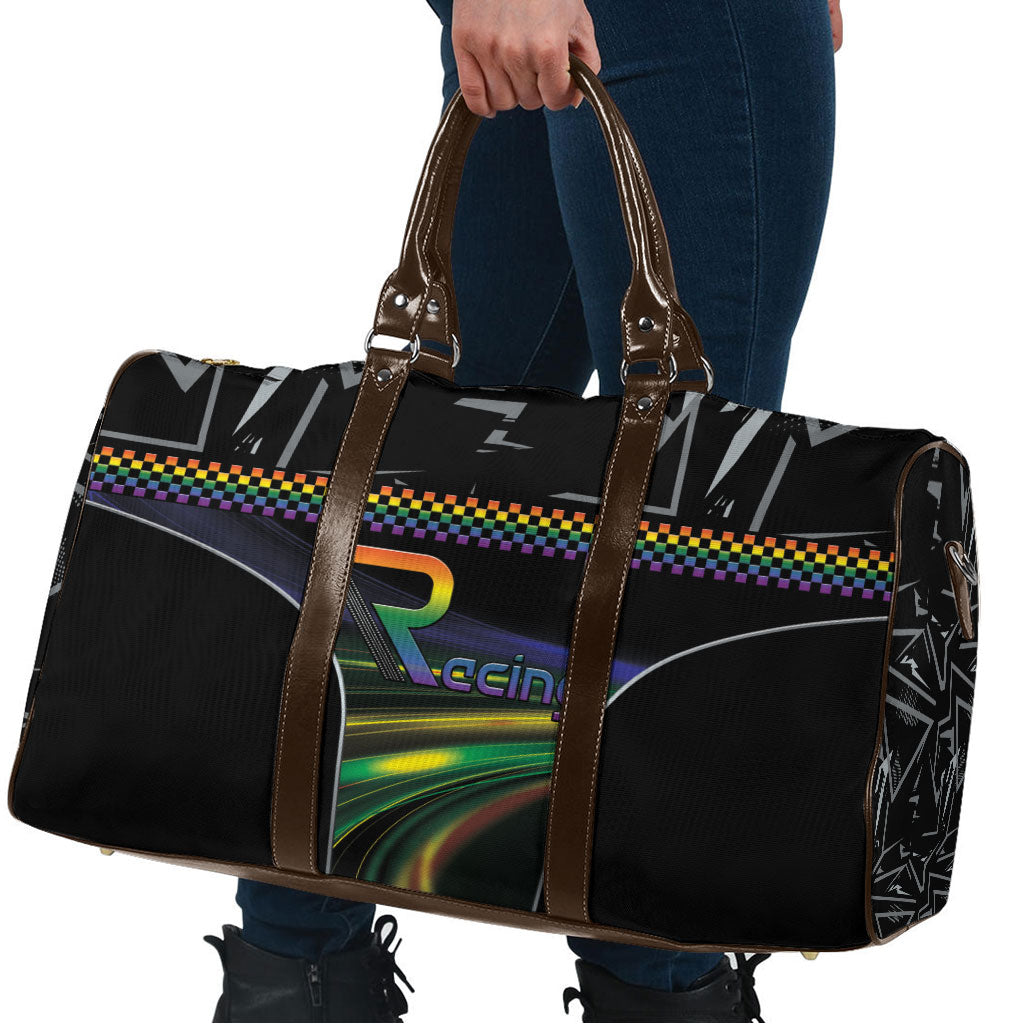 Racing Pride Travel Bag Racing Rainbow Cyberpunk Style