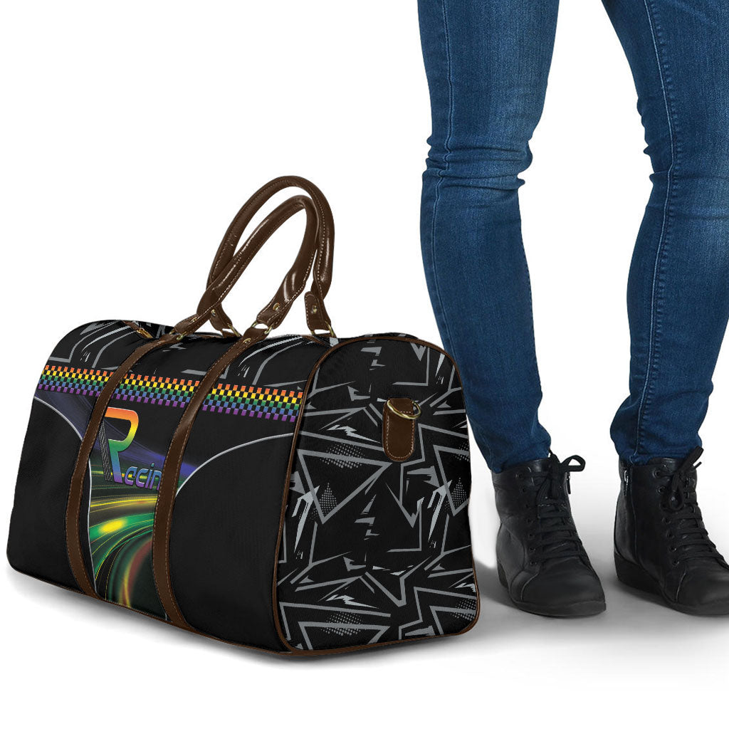 Racing Pride Travel Bag Racing Rainbow Cyberpunk Style