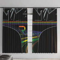 Racing Pride Window Curtain Racing Rainbow Cyberpunk Style