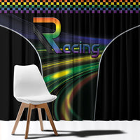 Racing Pride Window Curtain Racing Rainbow Cyberpunk Style