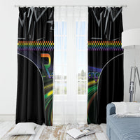 Racing Pride Window Curtain Racing Rainbow Cyberpunk Style