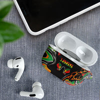 African Juneteenth Freedom Day 1865 AirPods Case Colors Liquid Marble With Broken Chains