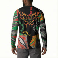 African Juneteenth Freedom Day 1865 Button Sweatshirt Colors Liquid Marble With Broken Chains
