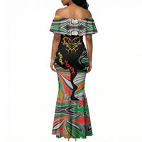 African Juneteenth Freedom Day 1865 Mermaid Dress Colors Liquid Marble With Broken Chains