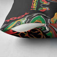African Juneteenth Freedom Day 1865 Pillow Cover Colors Liquid Marble With Broken Chains