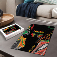 African Juneteenth Freedom Day 1865 Puzzle Colors Liquid Marble With Broken Chains