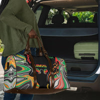 African Juneteenth Freedom Day 1865 Travel Bag Colors Liquid Marble With Broken Chains