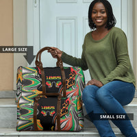 African Juneteenth Freedom Day 1865 Travel Bag Colors Liquid Marble With Broken Chains