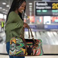 African Juneteenth Freedom Day 1865 Travel Bag Colors Liquid Marble With Broken Chains