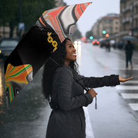 African Juneteenth Freedom Day 1865 Umbrella Colors Liquid Marble With Broken Chains