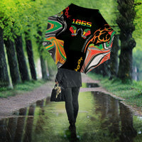 African Juneteenth Freedom Day 1865 Umbrella Colors Liquid Marble With Broken Chains