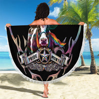 Cowboy Pride Month Sounds Gay Im in Beach Blanket Y2K Tribal Chrome With Rainbow Scarf Cow