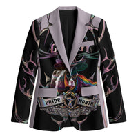 Cowboy Pride Month Sounds Gay Im in Blazer Y2K Tribal Chrome With Rainbow Scarf Cow