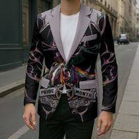 Cowboy Pride Month Sounds Gay Im in Blazer Y2K Tribal Chrome With Rainbow Scarf Cow