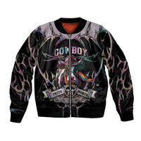 Cowboy Pride Month Sounds Gay Im in Bomber Jacket Y2K Tribal Chrome With Rainbow Scarf Cow