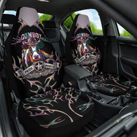 Cowboy Pride Month Sounds Gay Im in Car Seat Cover Y2K Tribal Chrome With Rainbow Scarf Cow