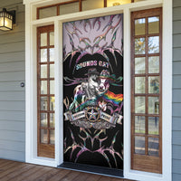 Cowboy Pride Month Sounds Gay Im in Door Cover Y2K Tribal Chrome With Rainbow Scarf Cow