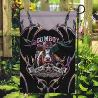 Cowboy Pride Month Sounds Gay Im in Garden Flag Y2K Tribal Chrome With Rainbow Scarf Cow