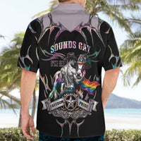 Cowboy Pride Month Sounds Gay Im in Hawaiian Shirt Y2K Tribal Chrome With Rainbow Scarf Cow