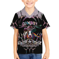 Cowboy Pride Month Sounds Gay Im in Hawaiian Shirt Y2K Tribal Chrome With Rainbow Scarf Cow