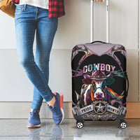 Cowboy Pride Month Sounds Gay Im in Luggage Cover Y2K Tribal Chrome With Rainbow Scarf Cow