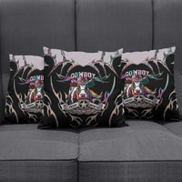Cowboy Pride Month Sounds Gay Im in Pillow Cover Y2K Tribal Chrome With Rainbow Scarf Cow