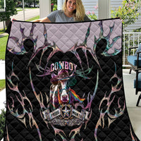 Cowboy Pride Month Sounds Gay Im in Quilt Y2K Tribal Chrome With Rainbow Scarf Cow