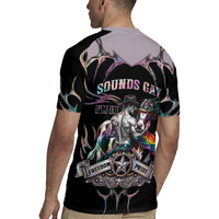 Cowboy Pride Month Sounds Gay Im in Rugby Jersey Y2K Tribal Chrome With Rainbow Scarf Cow