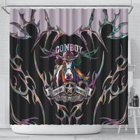 Cowboy Pride Month Sounds Gay Im in Shower Curtain Y2K Tribal Chrome With Rainbow Scarf Cow