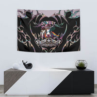 Cowboy Pride Month Sounds Gay Im in Tapestry Y2K Tribal Chrome With Rainbow Scarf Cow