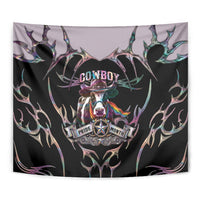 Cowboy Pride Month Sounds Gay Im in Tapestry Y2K Tribal Chrome With Rainbow Scarf Cow