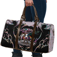 Cowboy Pride Month Sounds Gay Im in Travel Bag Y2K Tribal Chrome With Rainbow Scarf Cow