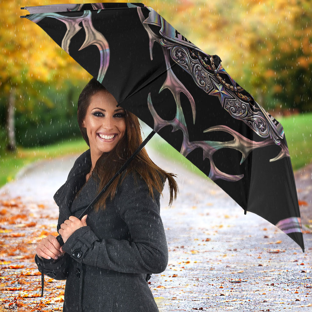 Cowboy Pride Month Sounds Gay Im in Umbrella Y2K Tribal Chrome With Rainbow Scarf Cow