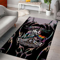 Cowboy Pride Month Sounds Gay Im in Area Rug Y2K Tribal Chrome With Rainbow Scarf Cow Version 2
