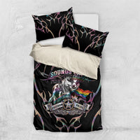 Cowboy Pride Month Sounds Gay Im in Bedding Set Y2K Tribal Chrome With Rainbow Scarf Cow Version 2