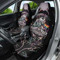 Cowboy Pride Month Sounds Gay Im in Car Seat Cover Y2K Tribal Chrome With Rainbow Scarf Cow Version 2