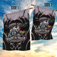 Cowboy Pride Month Sounds Gay Im in Garden Flag Y2K Tribal Chrome With Rainbow Scarf Cow Version 2