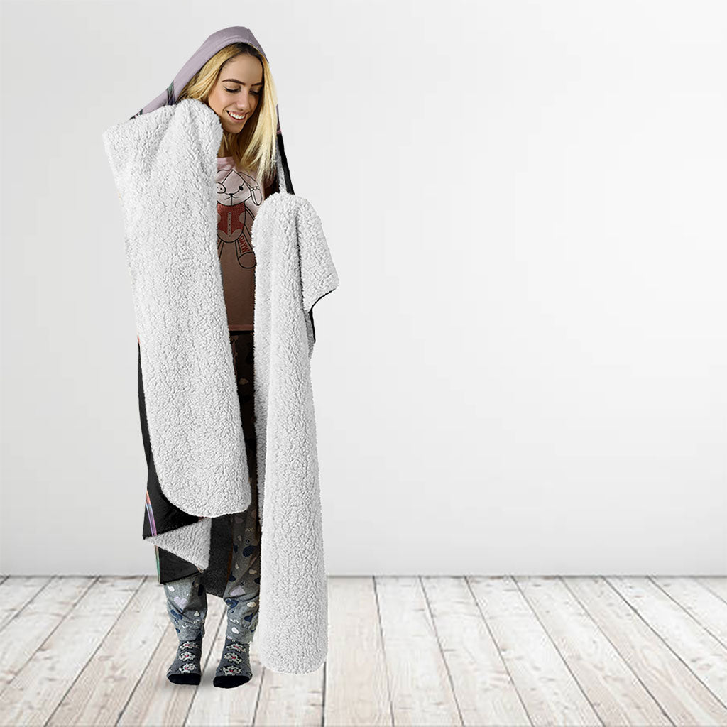 Cowboy Pride Month Sounds Gay Im in Hooded Blanket Y2K Tribal Chrome With Rainbow Scarf Cow Version 2