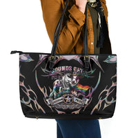 Cowboy Pride Month Sounds Gay Im in Leather Tote Bag Y2K Tribal Chrome With Rainbow Scarf Cow Version 2